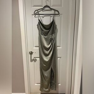 Chancery Satin Sage Green Midi Dress size 10